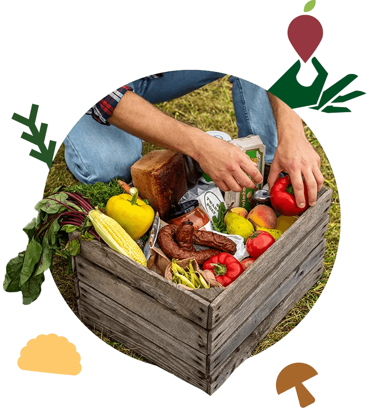 Kosz wiejskich produktów