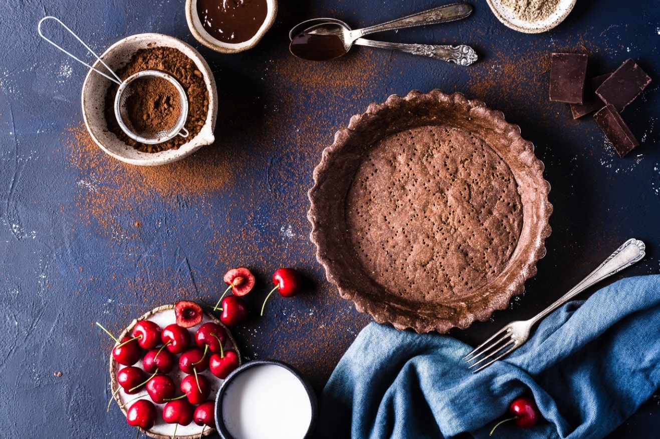 tarta na czekoladowym spodzie